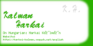 kalman harkai business card